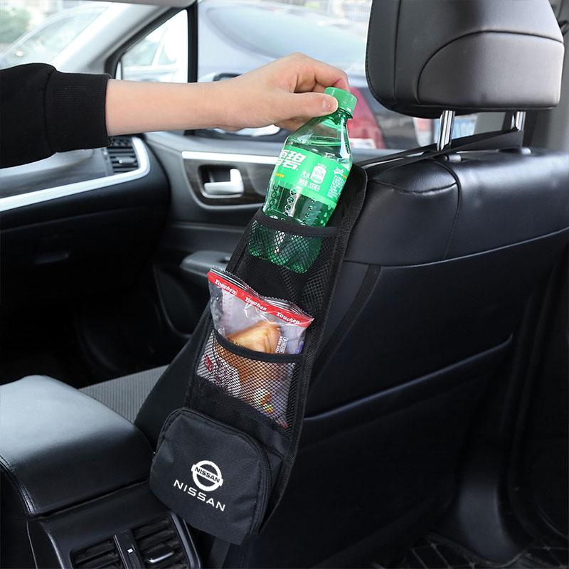 wskpa9 Multi-Pocket Car Seat Organizer Car Seat Back Side Hanging Bag For Nissan Rogue Pathfinder X-Trail GTR Note Qashqai Juke Patrol