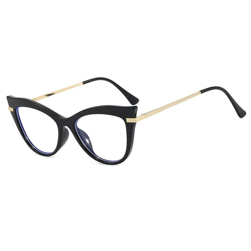 Cat's eye flat mirror ins Internet celebrity anti-blue light glasses frame European and American personality trend Spice girl plain glasses frame