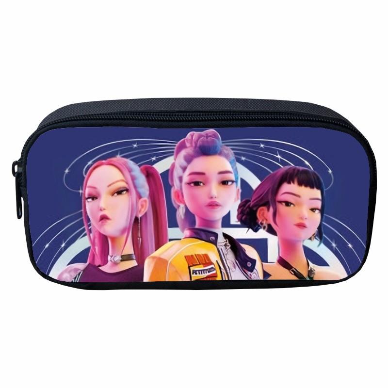 Пенал K-POP Huntrix Kpop Witch Hunters, Мультяшный детский студенческий пенал для хранения канцелярских принадлежностей