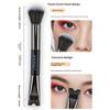 HOT Sale 1PCS Double-headed U-shaped Nose Shadow Loose Powder Brush Double-headed Portable Highlight Brush Foundation Concealer Makeup Tool