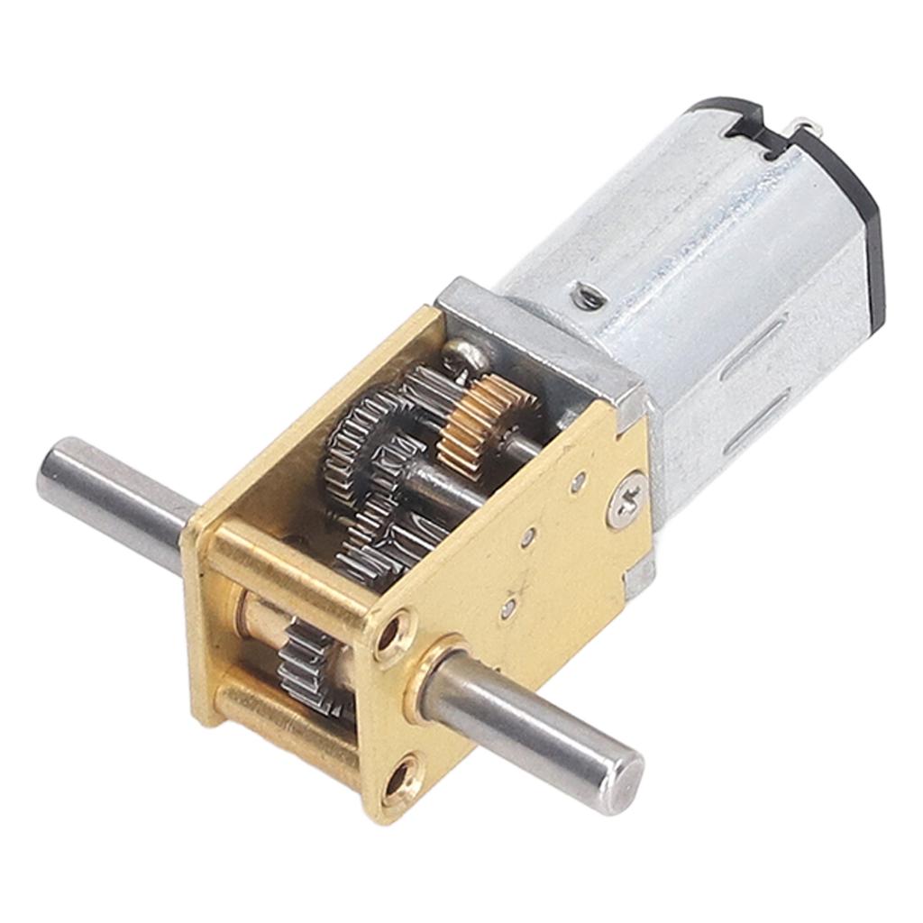 DC Geared Motor 60RPM Double Shaft Low Noise DC12V Worm Gear Speed Reduction Motor for Robot