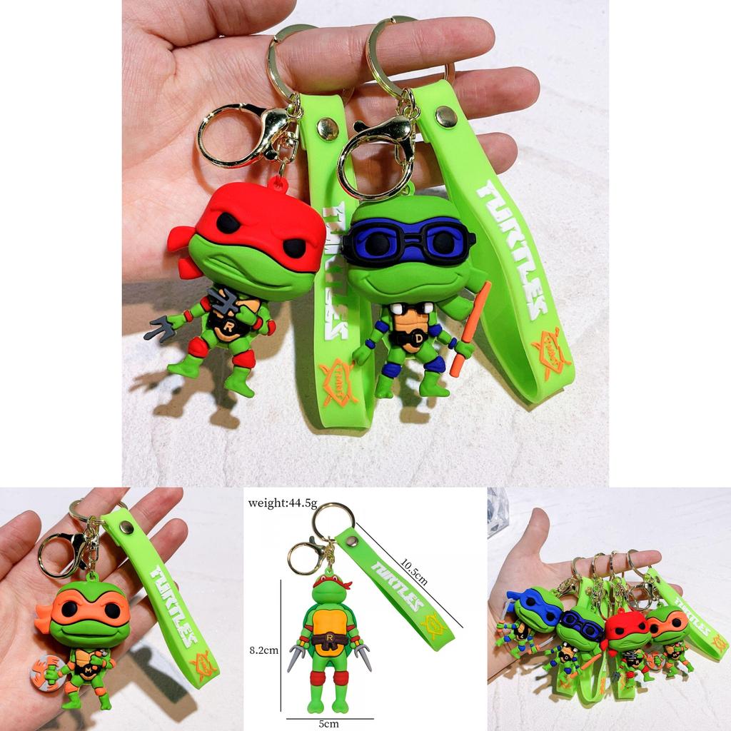 Vibrant Ninja Turtles Keychain Perfect Silicone Accessory For Bags And Keys