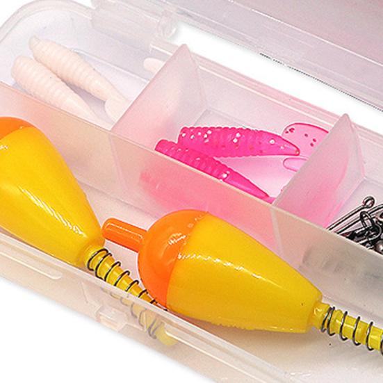 25Pcs/Set Beginner Fishing Kit with Curly Tail Bait Swivel Fishing Float Metal Barbed Hook Sinker Freshwater Saltwater Fishing Accessories