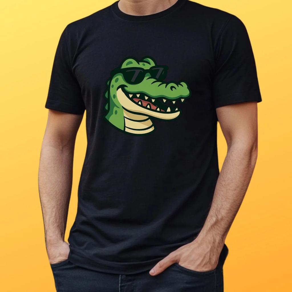Unisexs Crocodile Sunglasses Print Cotton Tshirt Size Xs To 5xl