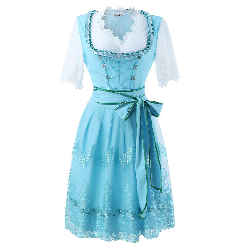Munich Oktoberfest Beer Maid Dress - Short Sleeve Stage Costume