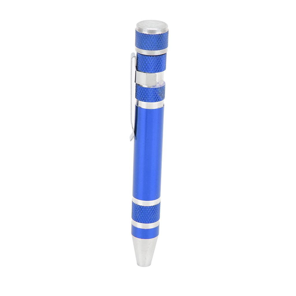 Pocket Screwdriver 8 In 1 Mini Hand Pen Screwdriver Magnetic Type Multipurpose for Fine ScrewsBlue