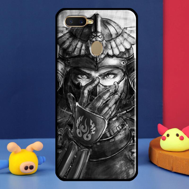 Чехол Аниме Девушка Самурай для Oppo A16 A76 A96 A58 A78 A98 A5 A9 A91 A15 A17 A77 A52 A72 A74 A94 A54S A57S