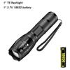 Powerful T6 LED Flashlights 5 Mode Zoom Light Aluminum Alloys Built-in 18650 Battery Waterproof  Material Lamp for Camping Torch
