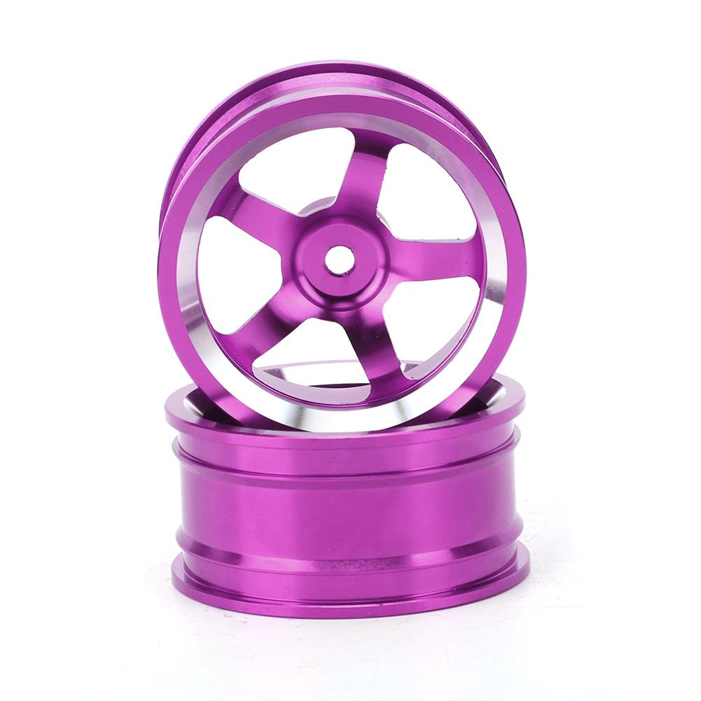 4Pcs 1/10 Aluminum Alloy Wheel Hub Accessory RC Parts Fit for HSP 94123 Touring Drift CarPurple