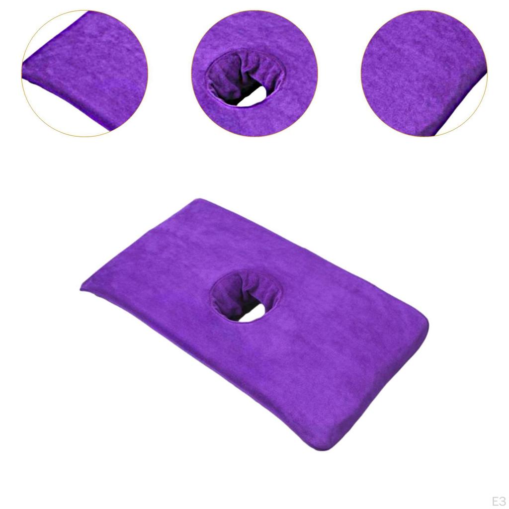 Полотенце для массажного стола, подушка для лица с отверстием, моющийся защитный чехол для кровати в СПА-салоне,