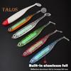 4Pcs 9CM/4G Soft Fishing Lure with Paddle Tail Glitter Realistic Bionic Colorful Silicone Artificial Bait Freshwater Saltwater Fishing Accessories