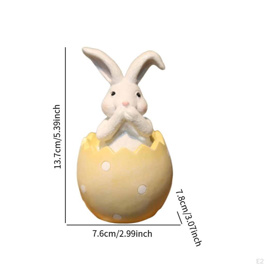 Кролик украшение статуэтка кролика украшение очаровательный праздничный стол смоляная фигурка скульптура для