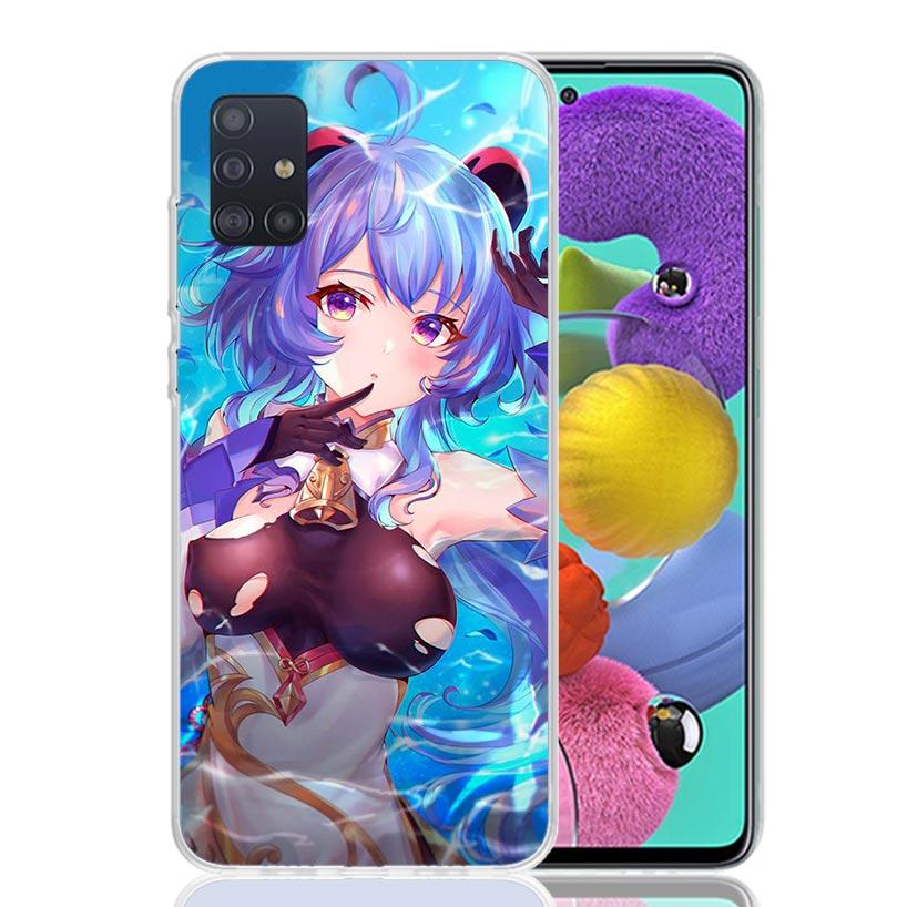 Genshin Impact Ganyu Phone Case for Samsung Galaxy A52 A51 A50S A12 A22 A32 A72 A10S A30S A31 A71 Note 20 Ultra 10 Plus S10 Gala