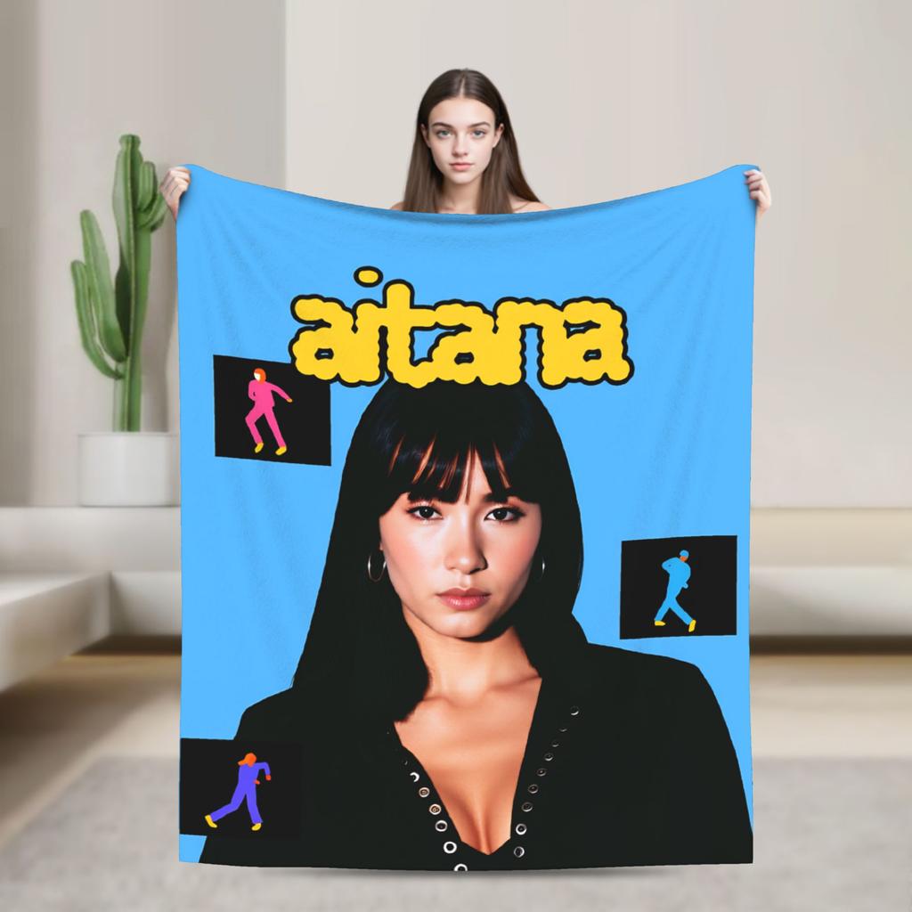 Плед Aitanaed Singer Испанское искусство Теплый Мягкий Эстетичный Плюшевый Плед для Путешествий на Открытом Воздухе Фланелевая Простыня Покрывало для Кровати