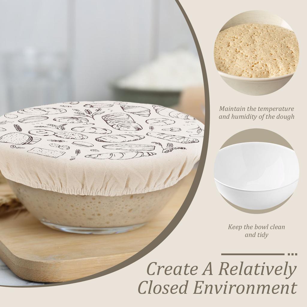 Набор из 3 крышек для мисок, многоразовая крышка для миски, портативный колпак для ферментации, пылезащитная крышка для продуктов для подъема теста на закваске, кухонный аксессуар