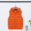 Детский жилет из хлопка и пуха, осенне-зимний, средний и большой, для мальчиков и девочек, с капюшоном