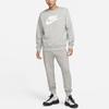 Nike Однотонные трикотажные спортивные брюки с логотипом и завязками, мужские, серые, FQ4331-063