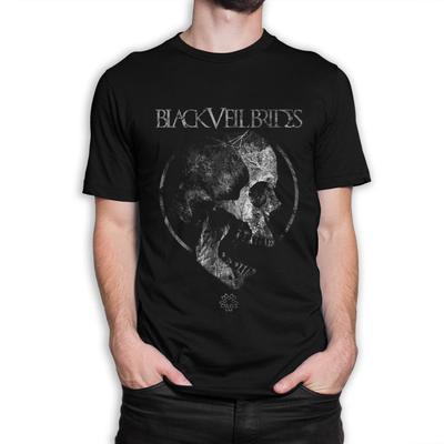 Черная графическая футболка Veil Brides, мужские и женские размеры
