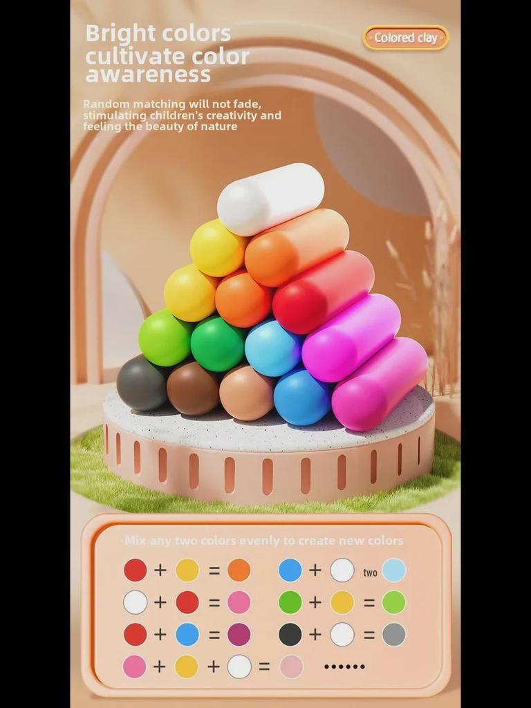 Детский набор для ролевых игр с мороженым и гамбургером из цветной глины - формы из нетоксичного пластилина.