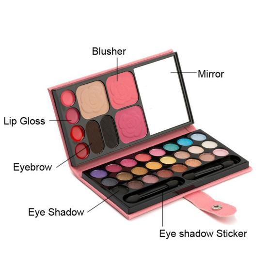 33 Colors Makeup Palette Eyeshadow Blusher Lipstick Eyebrow Powder Set Cosmetics