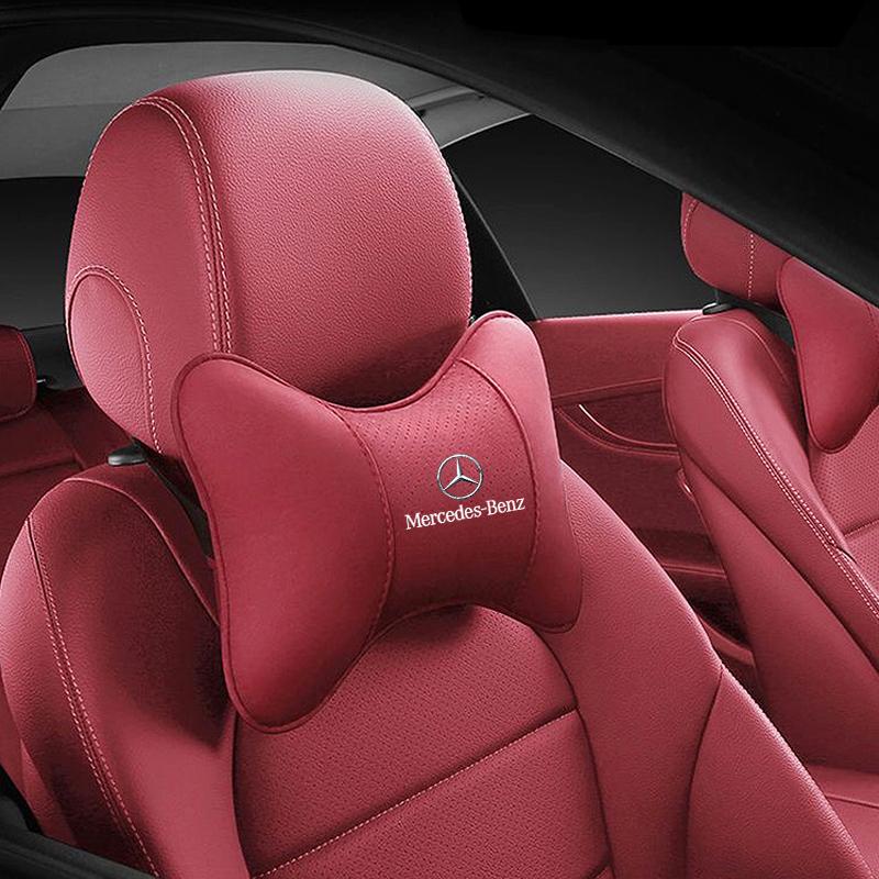 GLC GLB 1Pcs Car Interior Headrest Seat Head Support Neck Pillow For Mercedes Benz AMG W204 W205 W203 W211 W212 W213 W201 W210