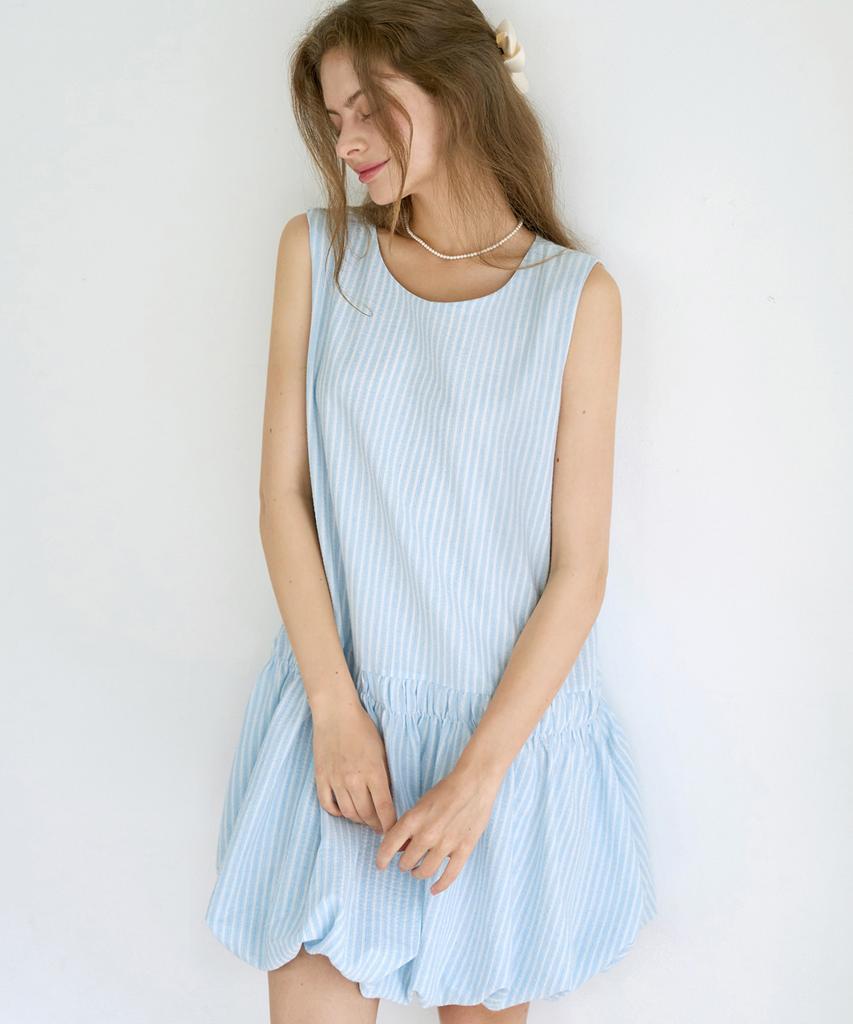 Slow Lolly Pumpkin Puff Stripe Dress