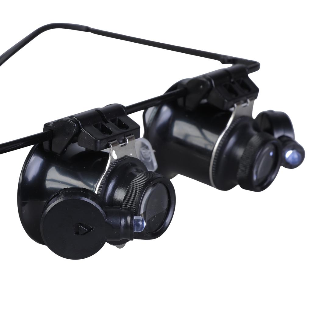 Лупа с двойной линзой 20-кратного увеличения, подходит для оценки ювелирных изделий и ремонта часов, эргономичный дизайн, удобное использование