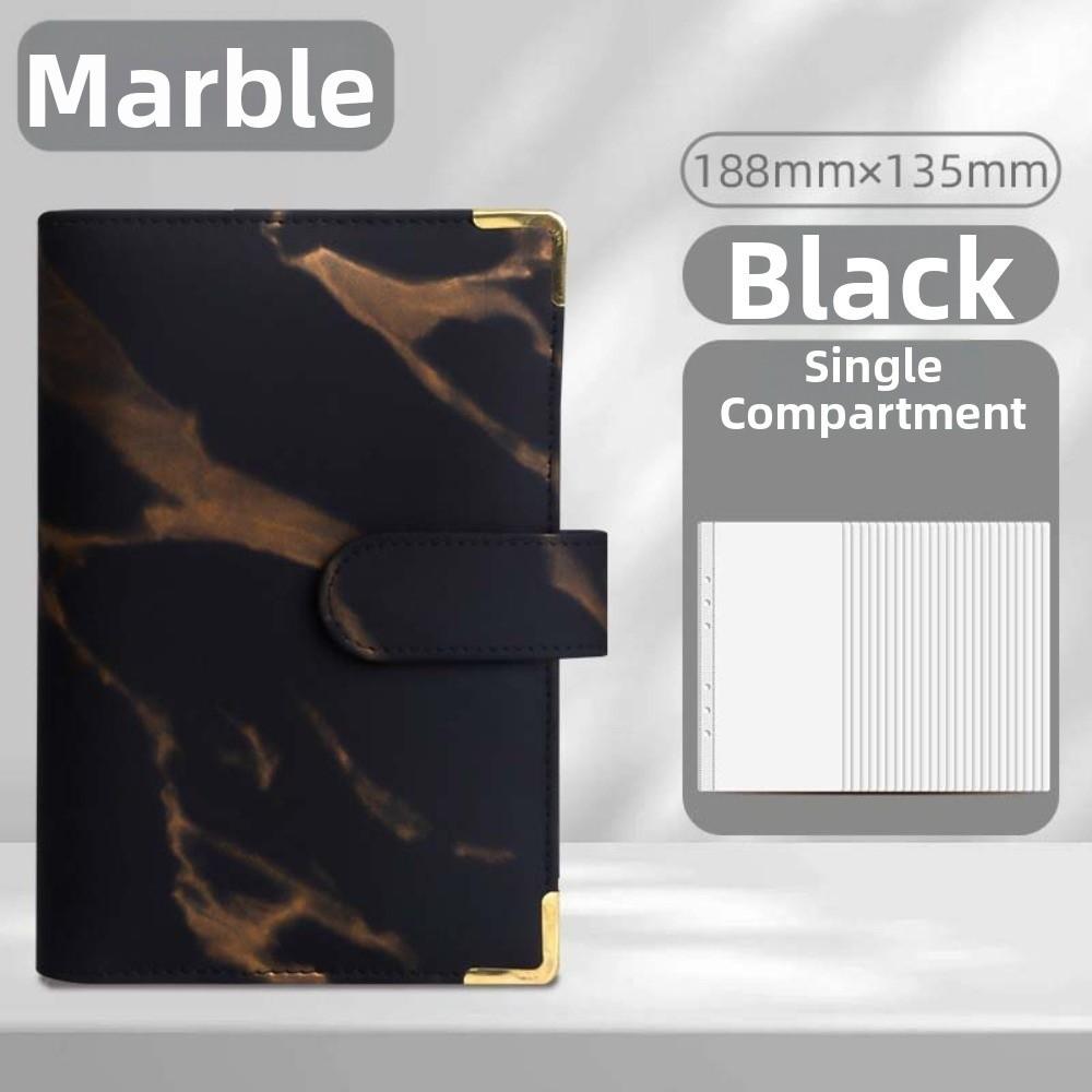 Faux Leather Savings Challenges Book Marbling/Leopard Print Mini Budget Binder Save Money