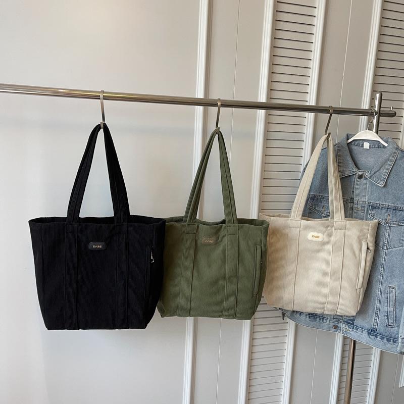 Вельветовая сумка Женская сумка через плечо Большая сумка