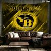 Custom Name BSC Young Boys Printed Tapestry – Wall Hanging for Bedrooms, Dorms, and Home Decor