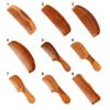 Fashion Fine Tooth No Static Hair Comb Beard Comb Peach Wooden Hair Styling Tool