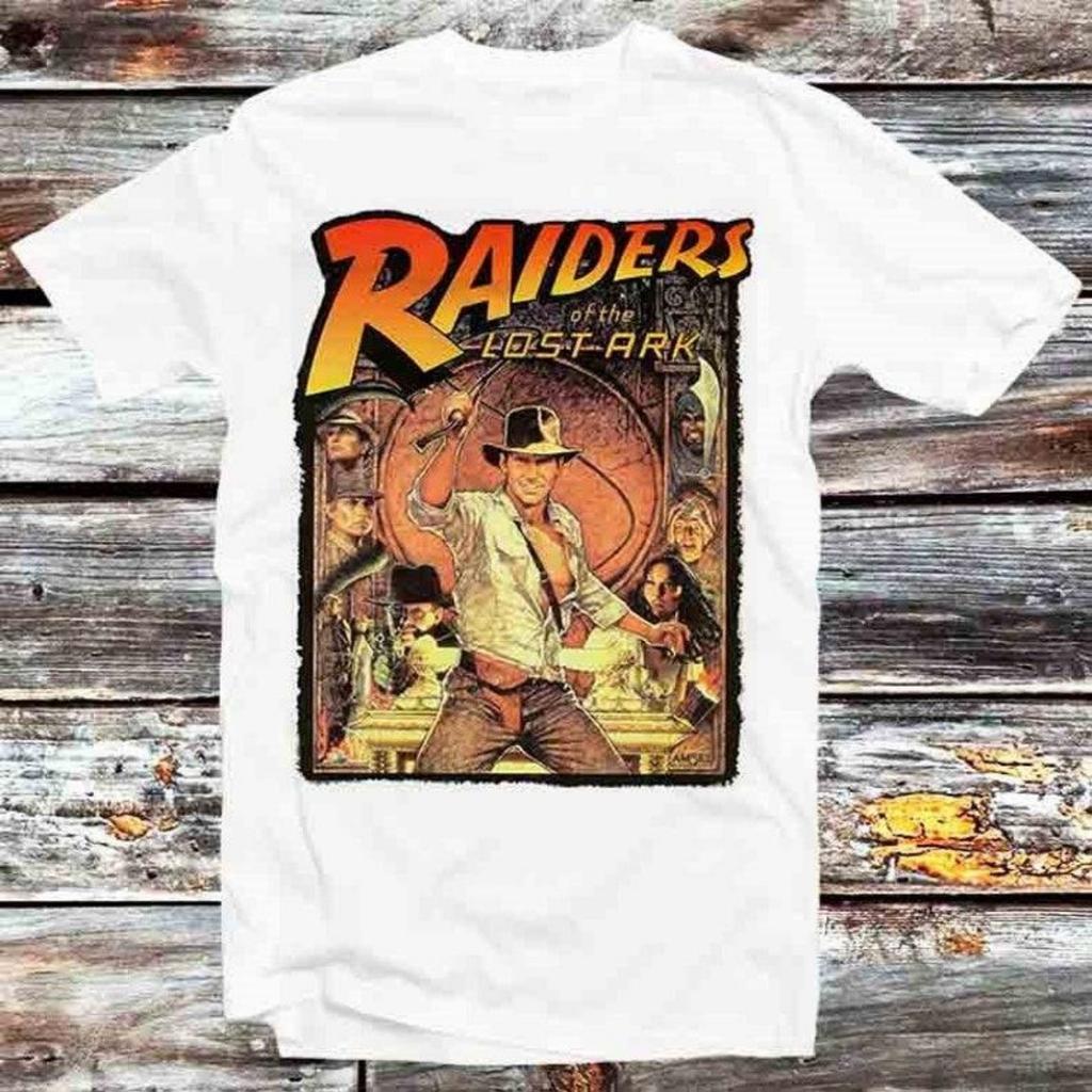230 г/м² 100% хлопок Футболка Raiders Of Lost Ark Индиана Джонс Фильм Кино Винтаж Ретро Крутой Подарок Мужская Женская Унисекс Мультяшная Аниме Топ Футболка B555