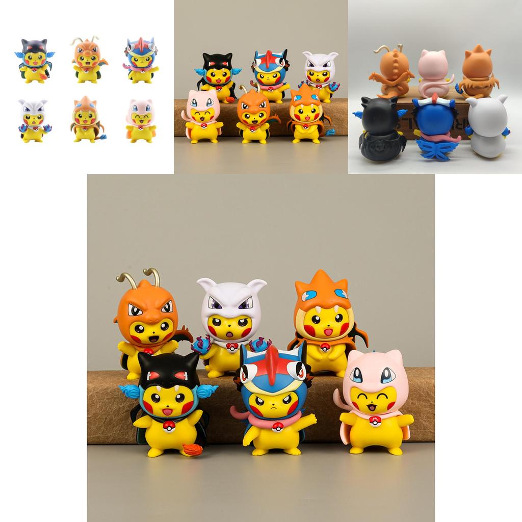 Adorable Pikachu Figurines Cartoon Character Pvc Toy Set For Fans
