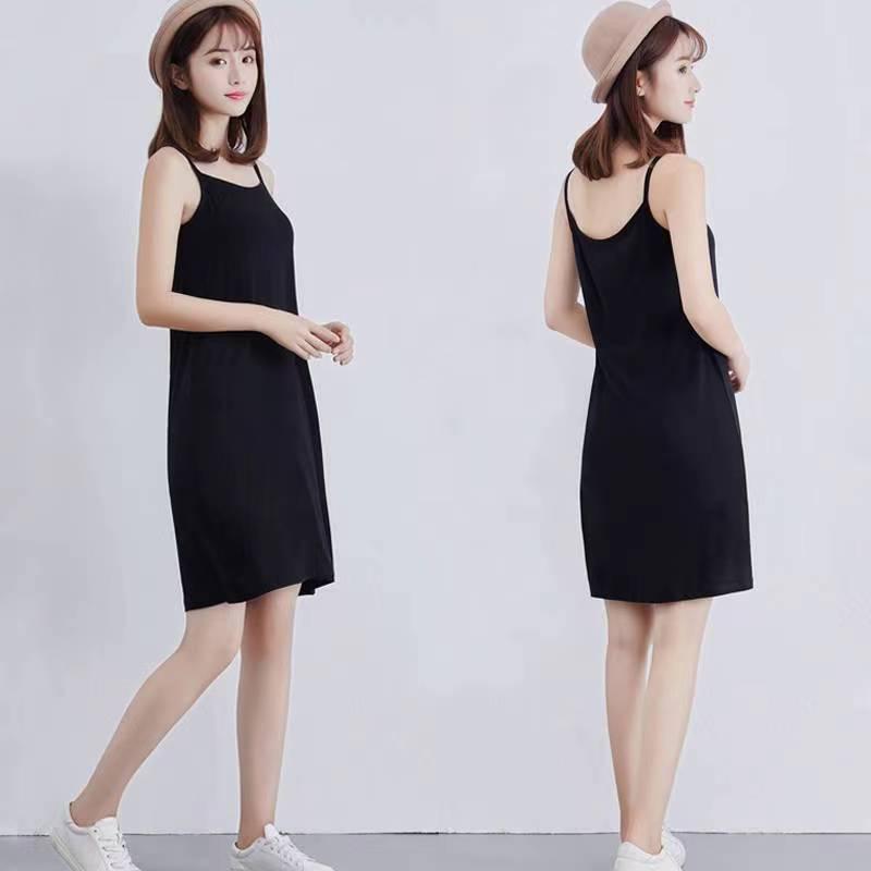 Women's Extra Long Lightweight Summer Slip Dress with Spaghetti Straps