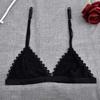 Women Lace Bra No Steel Ring Beauty Back Wrapped Chest Comfortable Daisy Brassiere Stretch Triangle Cup Padded Underwear