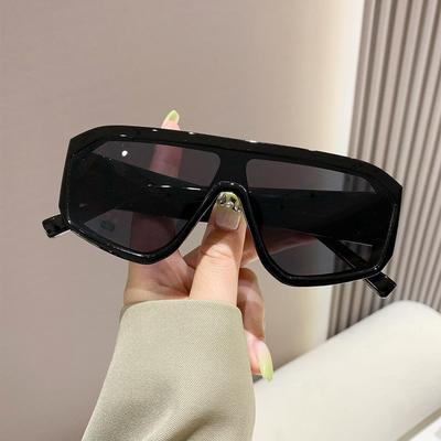 Новинка негабаритные цельные квадратные солнцезащитные очки женские мужские Высокое качество трендовый продукт мода зеркальные солнцезащитные очки для вождения uv400