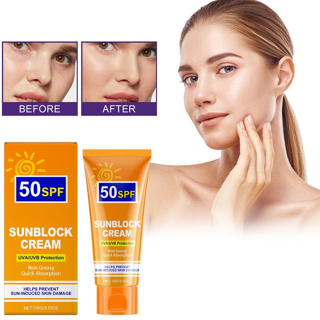 Tinted Sunscreen For Face, Sunscreen Balm, Moisturizing Sun Balm, SPF50 Sunscreen For Face With UV Care, Water Resistant And Non-Greasy Sunscreen 100g