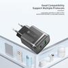 Быстрое зарядное устройство с двумя портами PD+USB: Адаптер Type-C США/ЕС