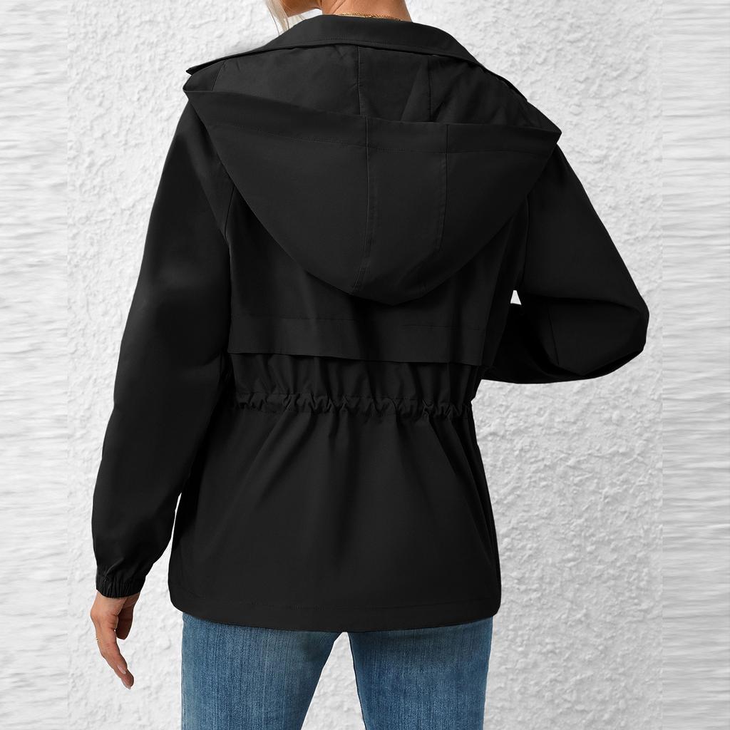Jacket Women Waterproof Windbreaker Lightweight Rain Jackets With Pockets Packable Raincoats For Women With Hood