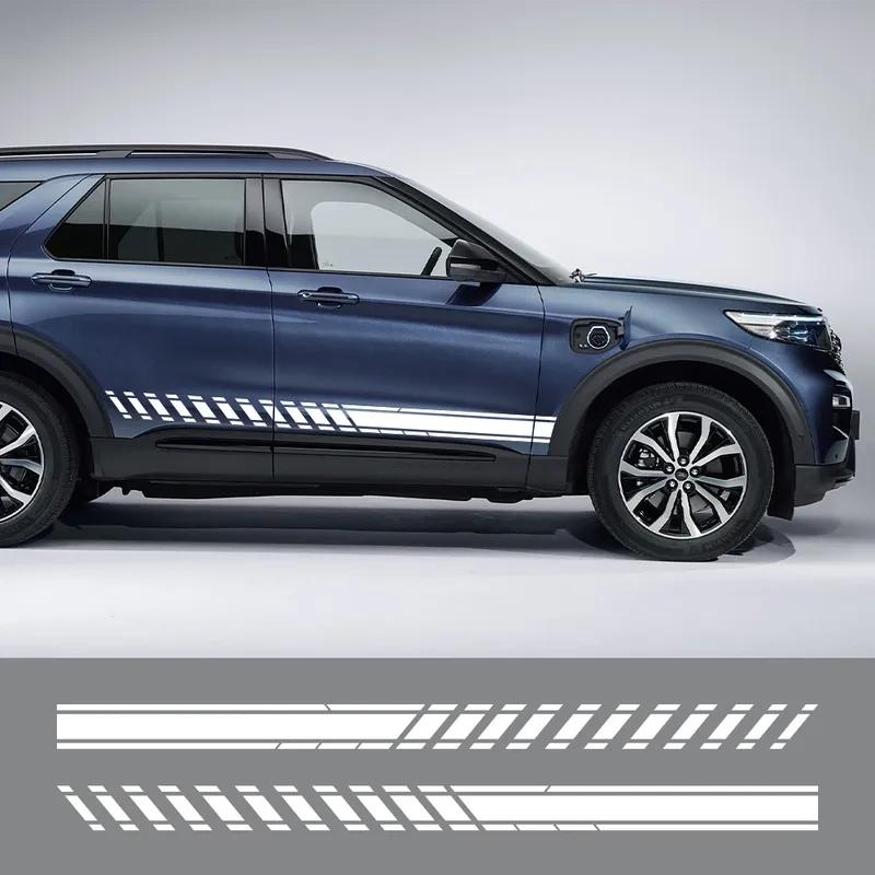 Для Ford Explorer 1 2 3 4 5 6 Sport Hybrid SUV Автомобильные Полосы Стиль Наклейки Авто Дверь Боковая Крышка Виниловые Наклейки Декор Аксессуары