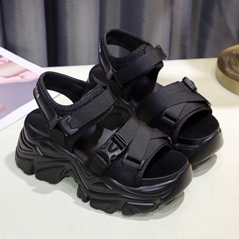 Fashion Aphixta Wedge Sandals Classic Hook Loop Platform Shoes For Woman 8cm High Heels Cool Summer Shoes Female Sandalias De Tacón