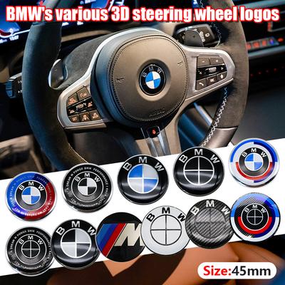Наклейка-эмблема на руль 4,5 см Наклейка на центр руля Для E46 E90 F30 F20 F10 G20 G30 X1 X3 X5 M Логотип в салон