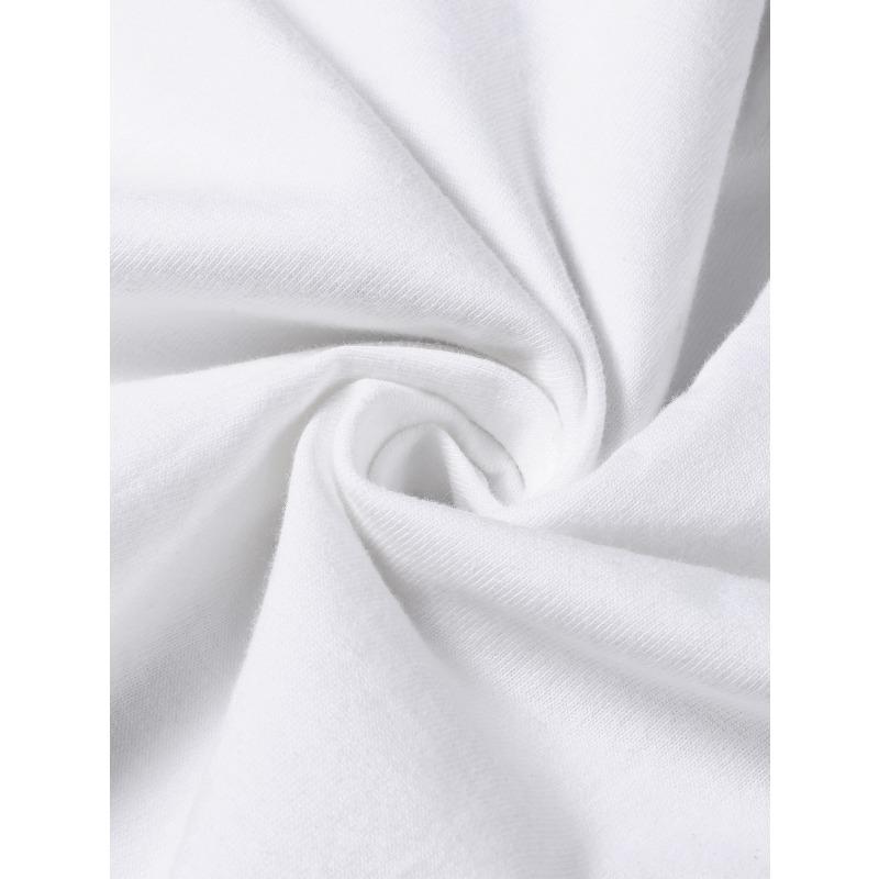 Women's White Monstera Leaf Print T-Shirt Crew Neck Short Sleeve Soft Lightweight Breathable Relaxed Fit Casual Top