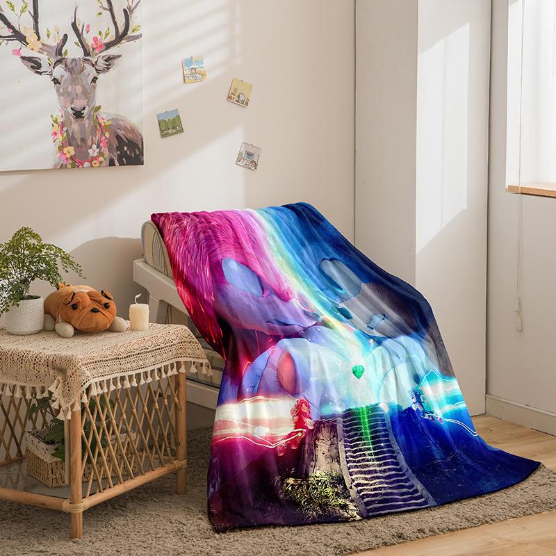 Мультяшное флисовое одеяло серии Соник с 3D-печатью, диванное одеяло, утолщенное одеяло