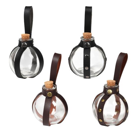 250 мл пробковая бутылка ведьмы-волшебника для Хэллоуина с поясом из искусственной кожи, одежда в стиле Ренессанс, средневековый аксессуар, декор для пояса, бутылка для зелья