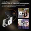 Magnetic selfie light suitable for iPhone, LED fill light ring, adjustable, compatible with smartphones