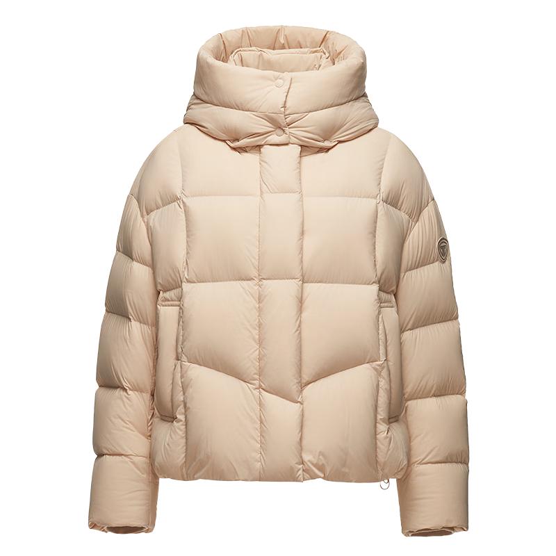 Tanboer Women's Detachable Hood Short Puffer Down Jacket