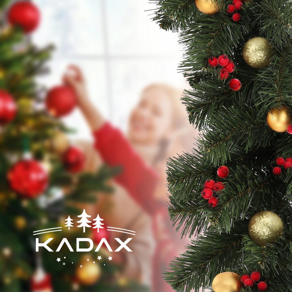 KADAX Рождественская елочная гирлянда 195 см Зеленая
