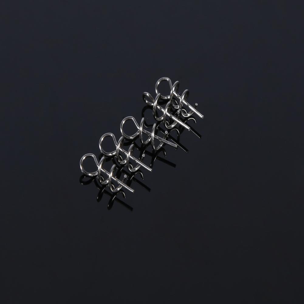 Пакет 100 шт. 14 мм Нержавеющая сталь Мягкая приманка Штифт Приманка Рыбалка Пружинный Фиксированный Замок Рыболовный Аксессуар