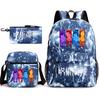 Teen Animation Backpack Elementary School Student Fashion School Bag Three-piece Set